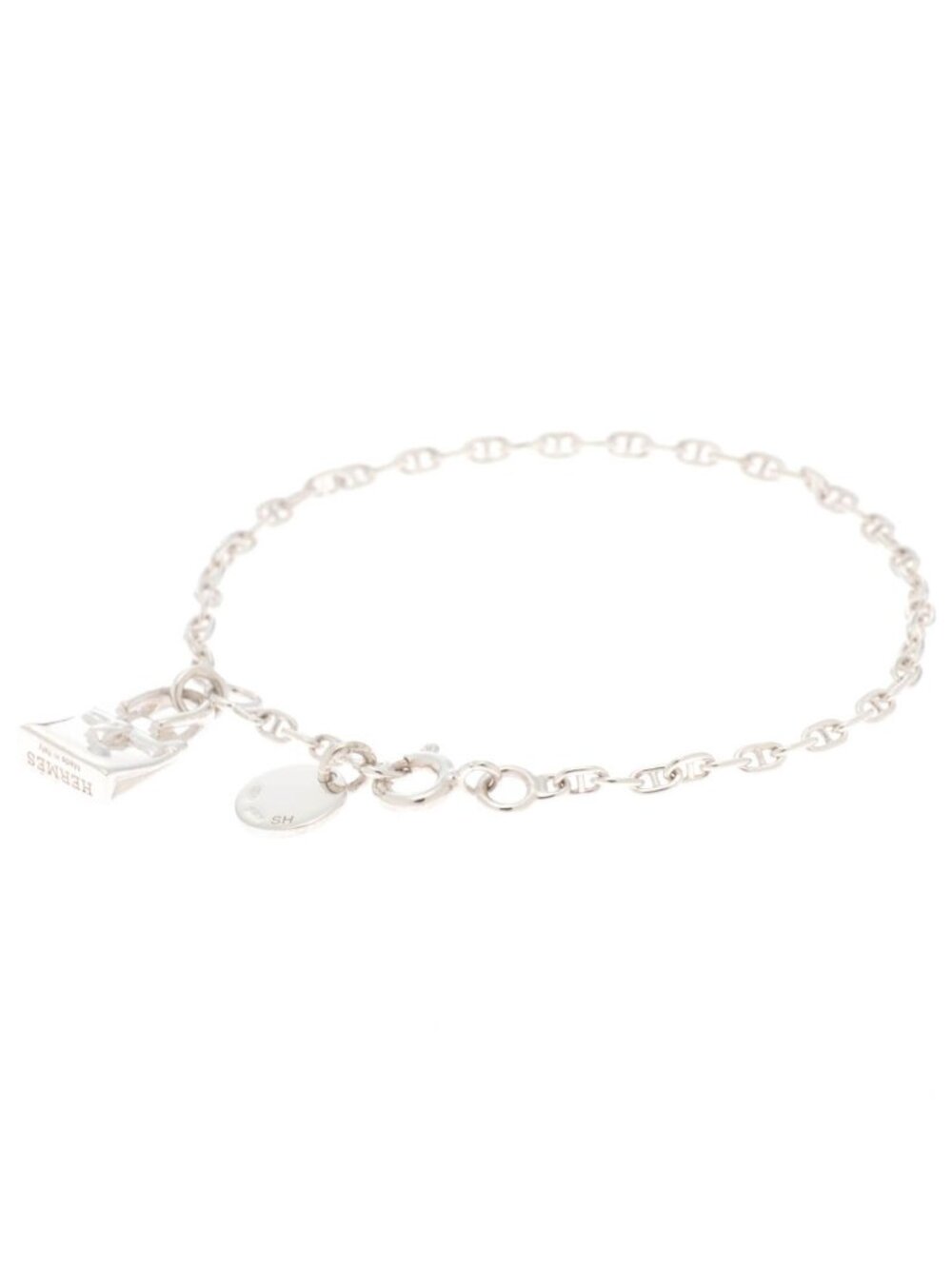 Hermes Birkin Charm BL Bracelet Stainless Steel Silver